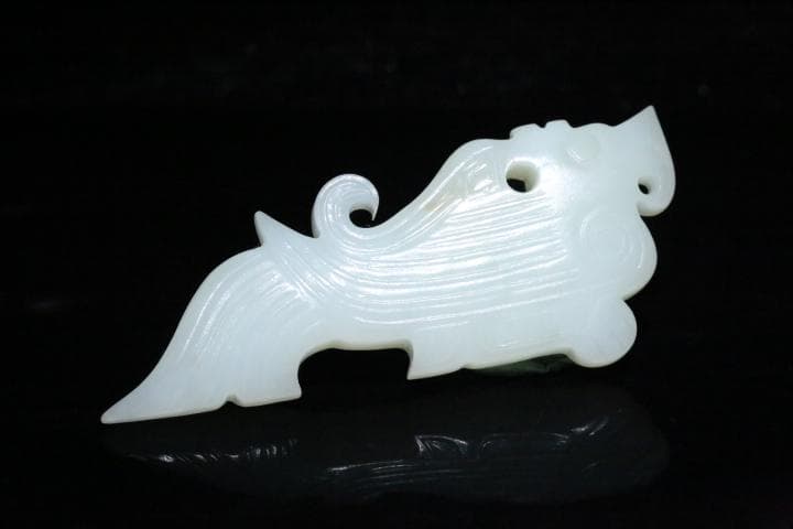 商代 玄鳥装身具 ペンダント中国古玉和田白玉籽料 骨董收藏