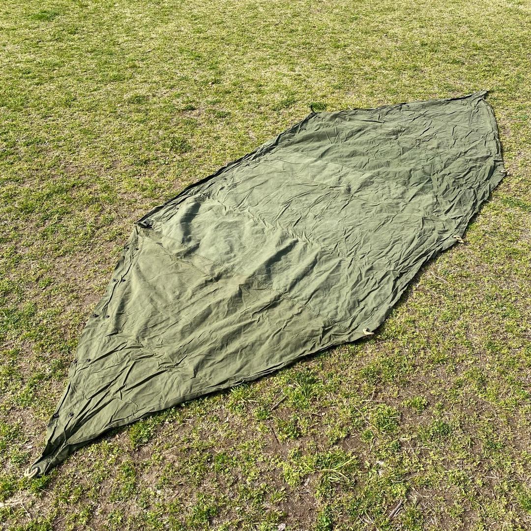 T*Ｏ様 USパップテント③　アメリカ軍　軍幕　 ハーフシェルター２枚　ポール・