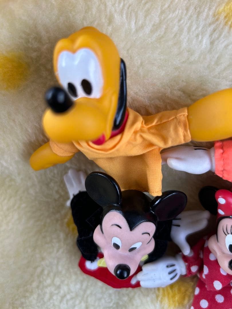 TDLミッキーミニープルートグーフィ指人形平成レトロヴィンテージ当時物ディズニー