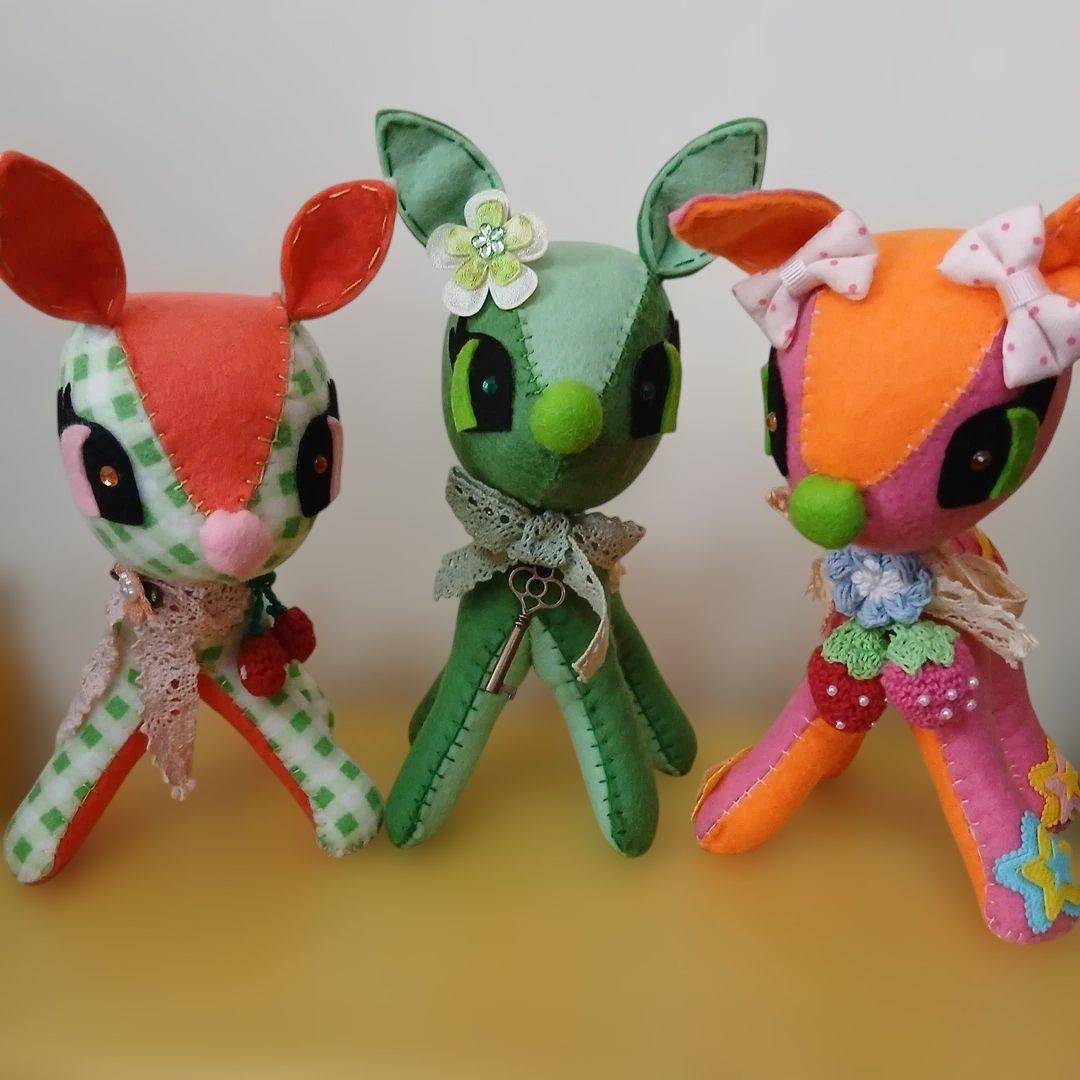 作家様　バンビ　フェルトぬいぐるみ　11体セット品