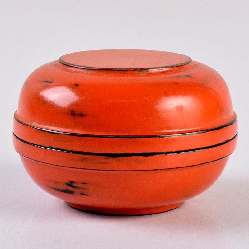 茶道具　根来塗　香合　時代箱　Z　8497