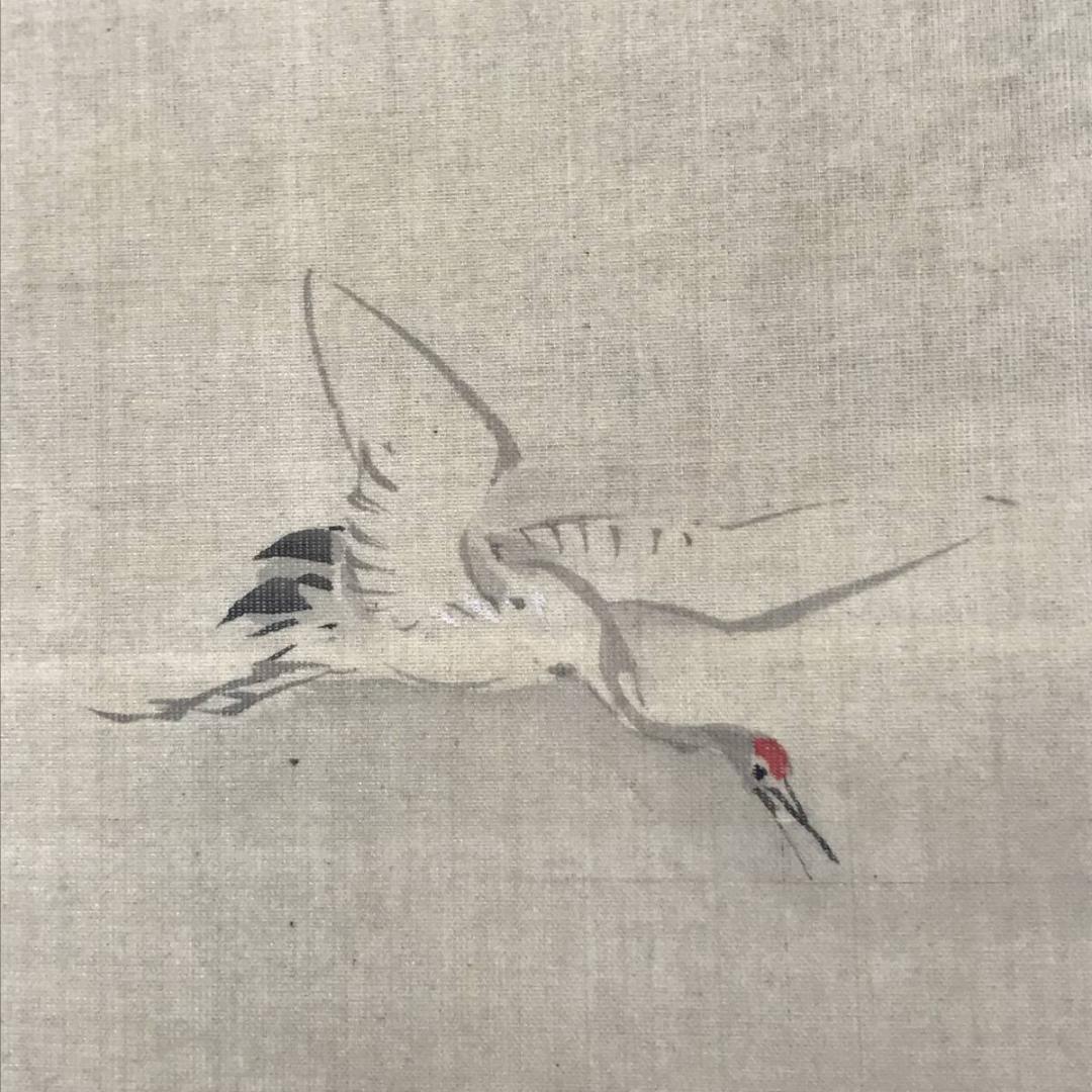 【真作】古市金峨/蓬莱山図/山水図/祝事山水図/掛軸/名家伝来/AC-74