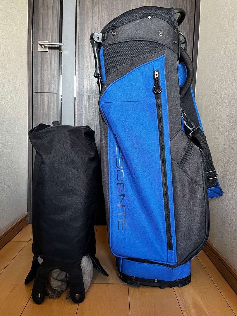 人気　超美品　デサントゴルフ スタンド型キャディバッグ 軽量2.6kg8.5型
