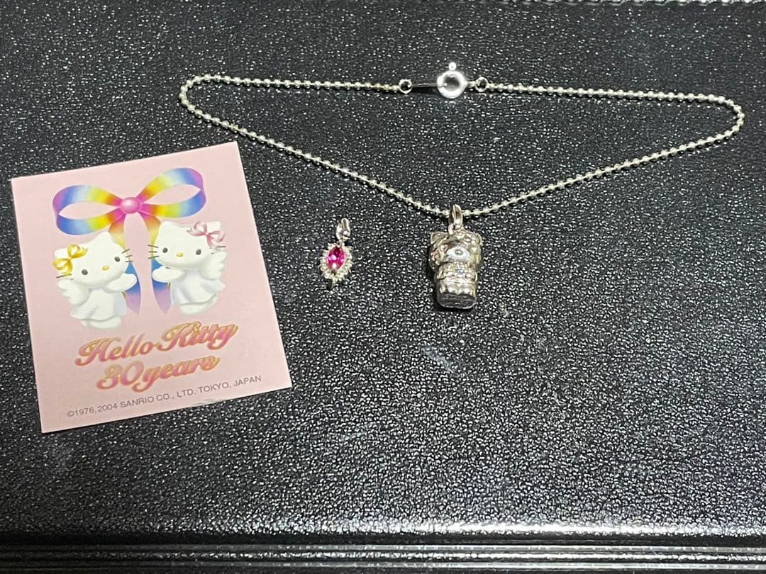 ペット用　Hello Kitty 30year限定ネックレス　サファイア&ルビー