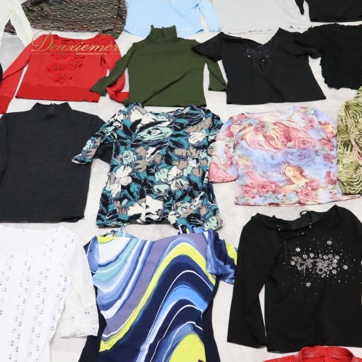 【美品 社交ダンス 衣装 レッスン着 40点 セット】ブラウス トップス 40着