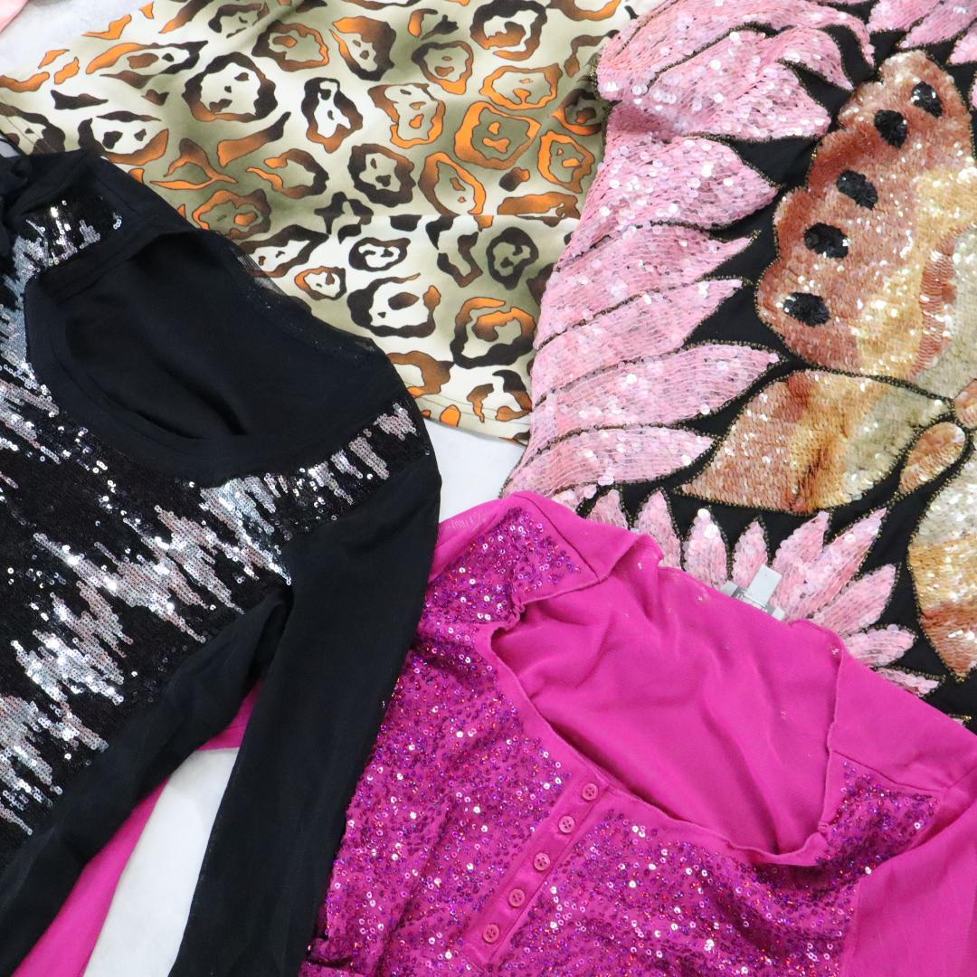 【美品 社交ダンス 衣装 レッスン着 40点 セット】ブラウス トップス 40着