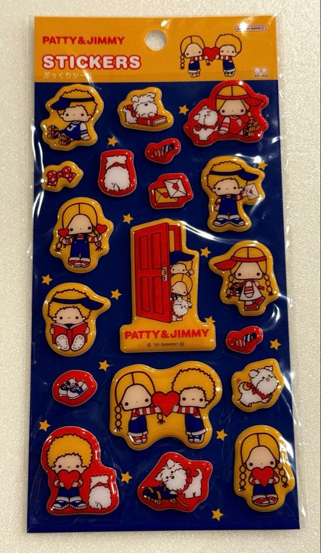 パティ＆ジミー　ぷっくりステッカー　希少サンリオキャラクターレトロシール