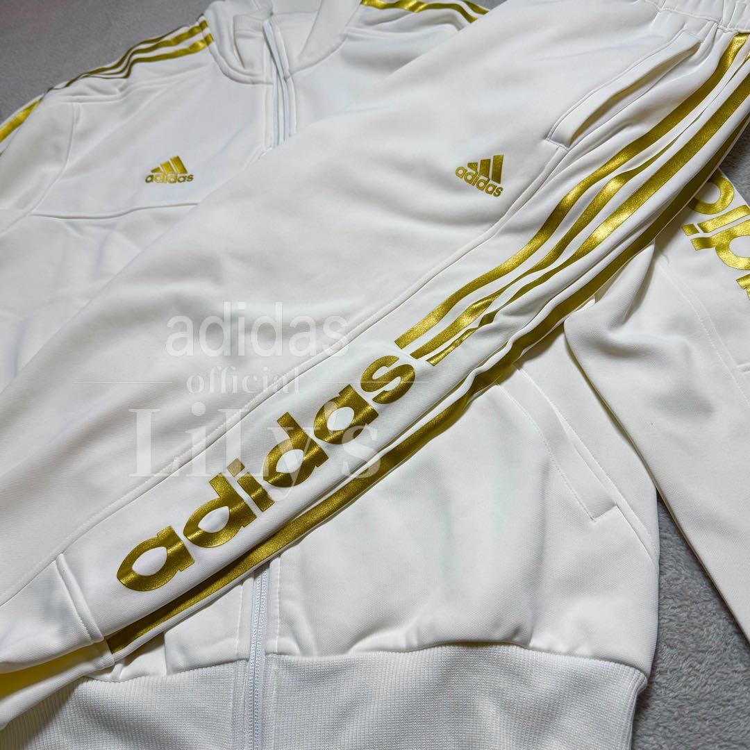 【Ｌサイズ】adidas上下セットアップ　新品　白金　定価17,600円　裏起毛
