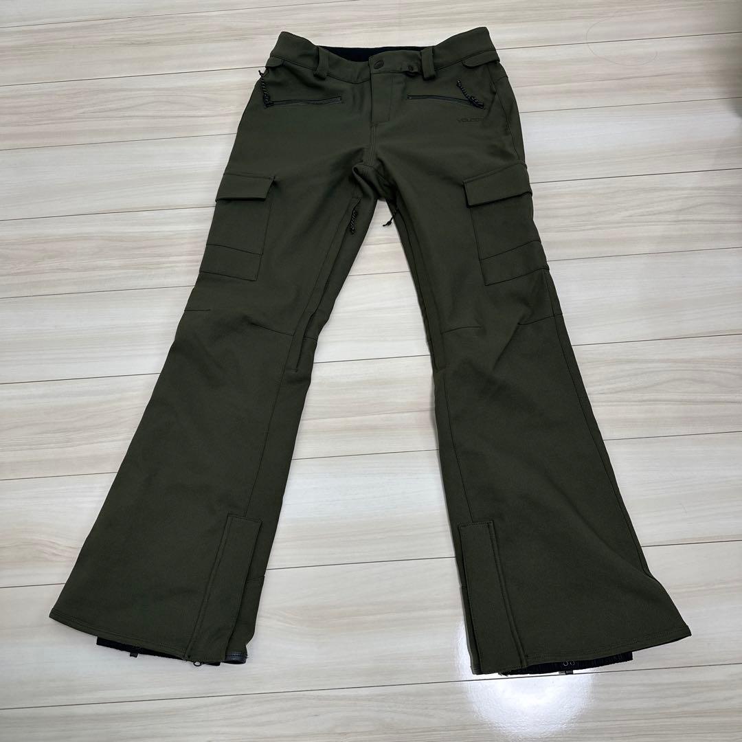 VOLCOM レディース スノーボードパンツ S カーキ