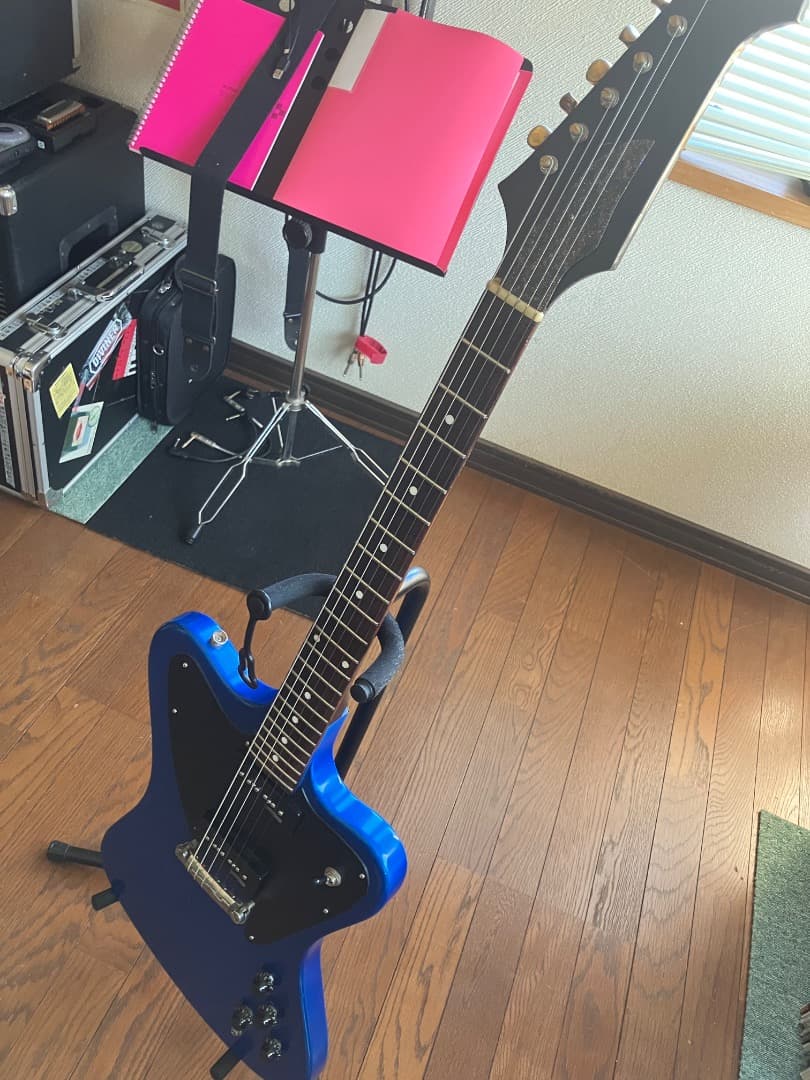 わ*ー様 ジャンク品！bunny firebird ブルー ソリッドボディ エレ