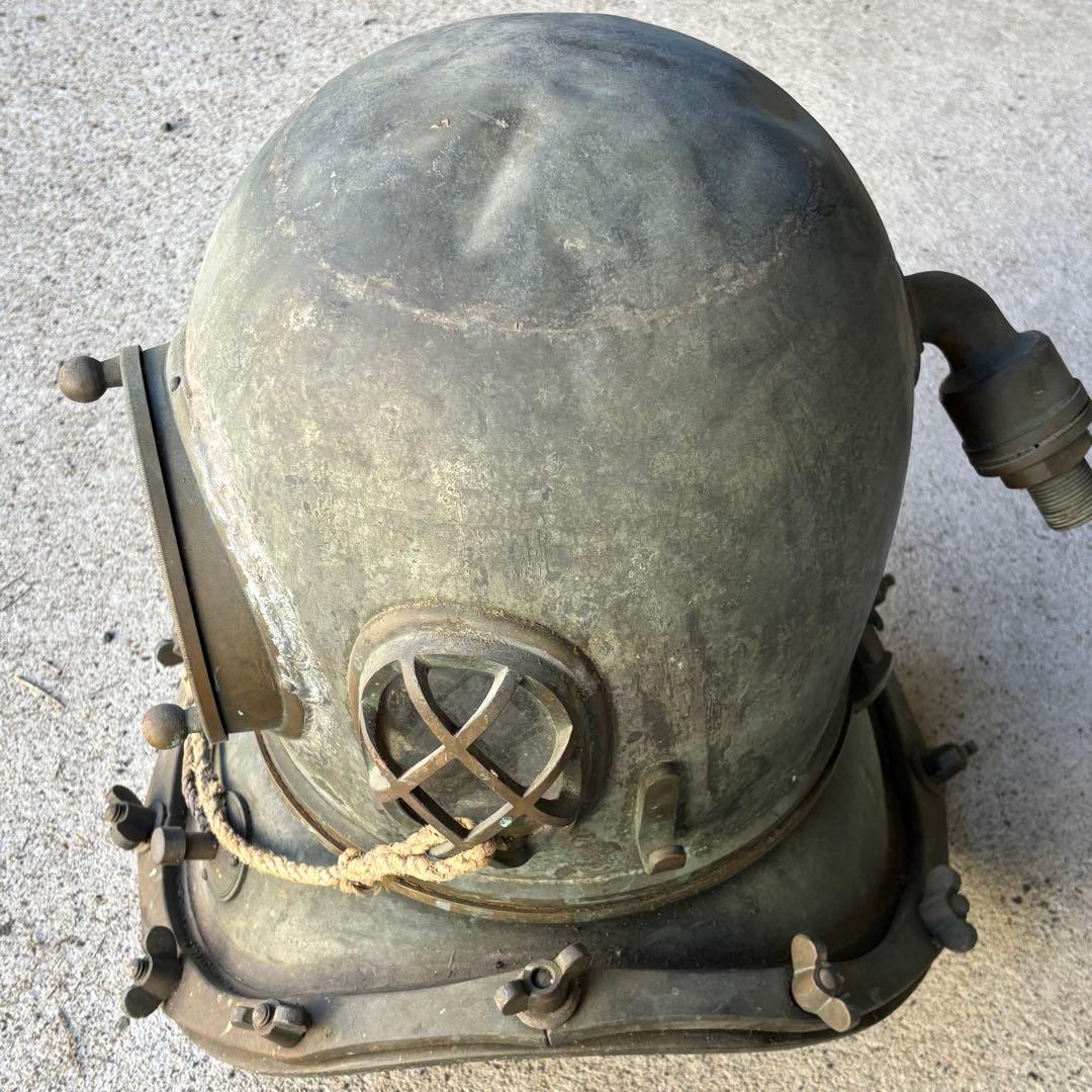 潜水ヘルメット　横濱潜水衣具株式會社　昭和　レトロ　アンティーク　骨董品