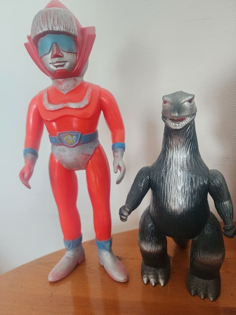 ゴッドマン　ソフビ　ブルマァク　　面取れ　３２センチ　貴重　当時物