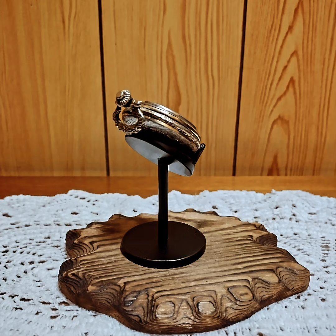 懐中時計スタンド　匿名配送　誕生日プレゼントに　オールブラック懐中時計スタンド