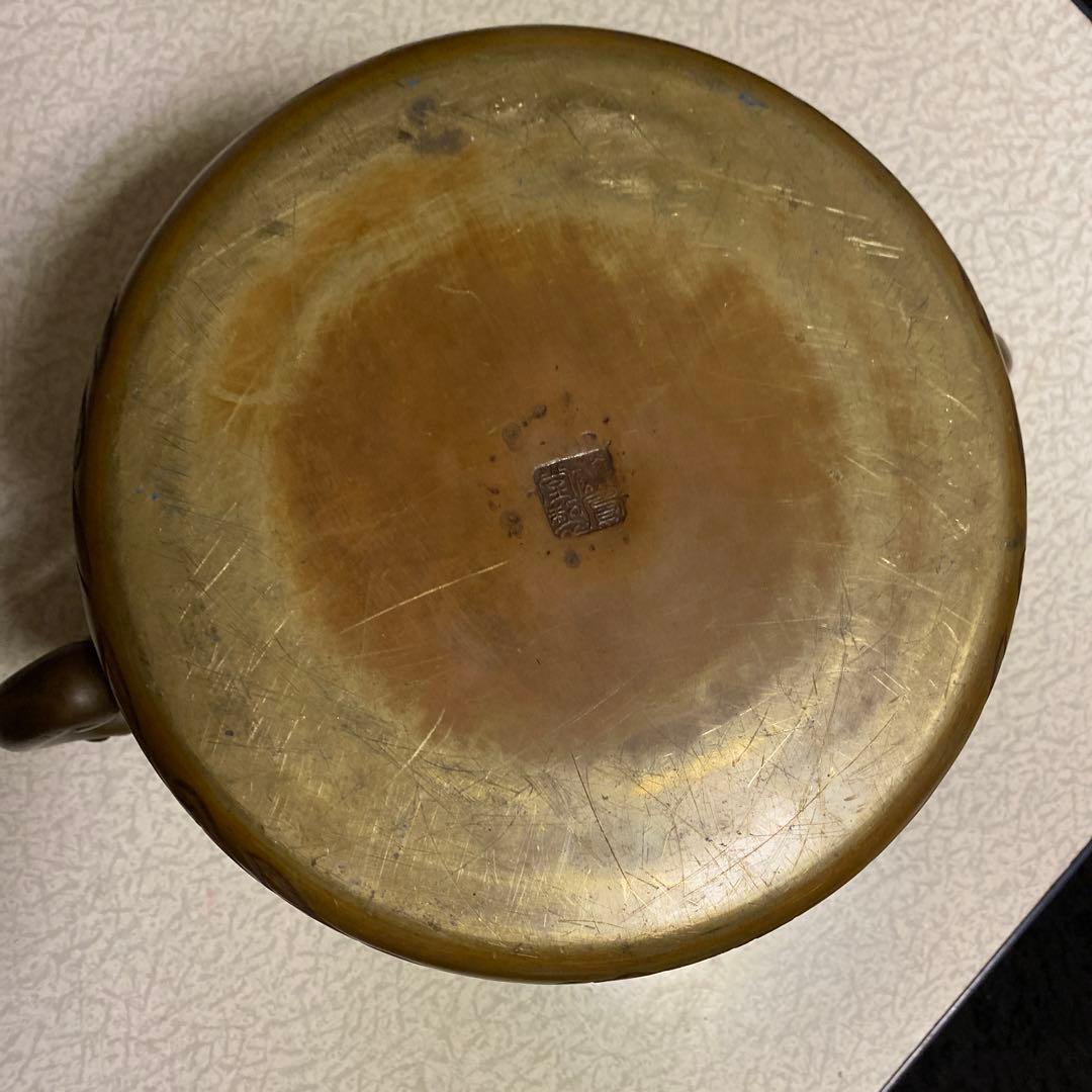 火鉢　銅　古董