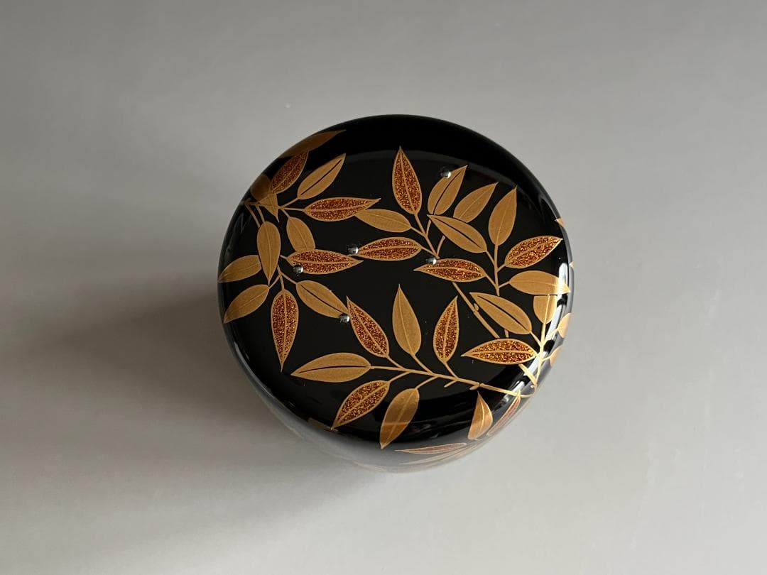 中村宗悦　利休好写　笹蒔絵　大棗　茶道具