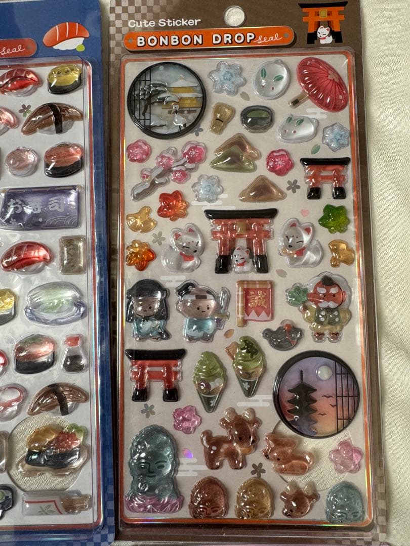 【新品未開封】和柄　ボンボンドロップシール15枚セット