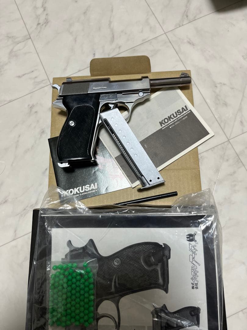 WA P38 STAINLESS MODEL エアソフトガン