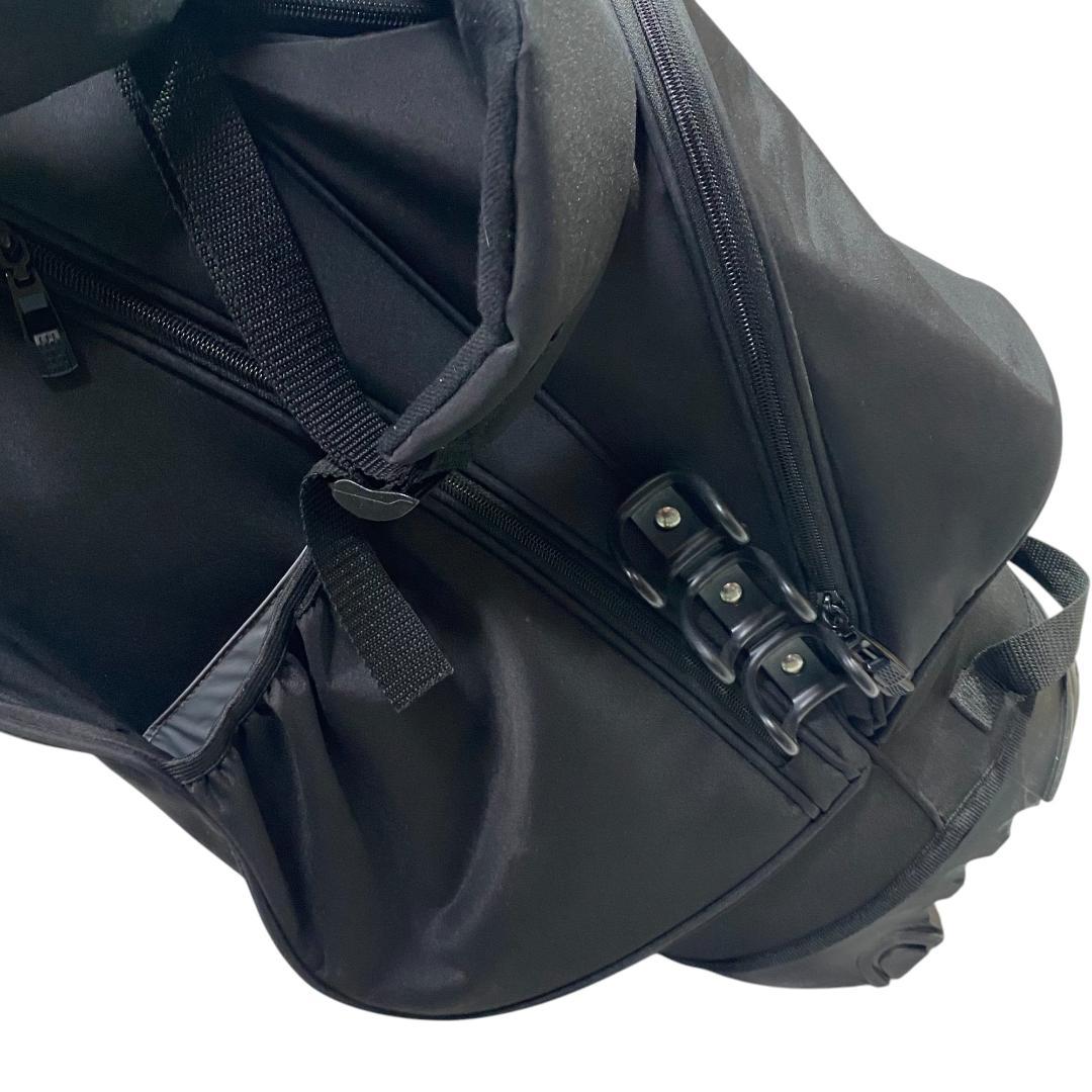 フード付き スタンド キャディバッグ ブラック 9型 7分割 ゴルフ