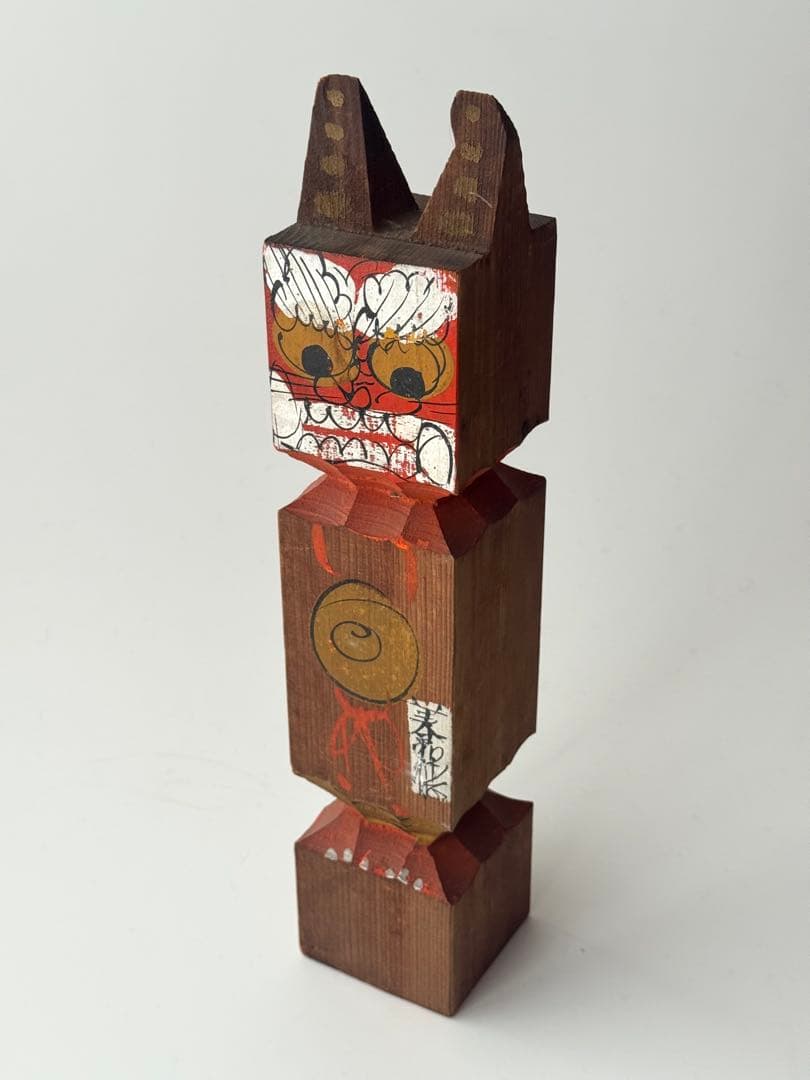 大津絵 鬼の寒念仏 木彫 一刀彫 魔除け こけし 郷土玩具 大