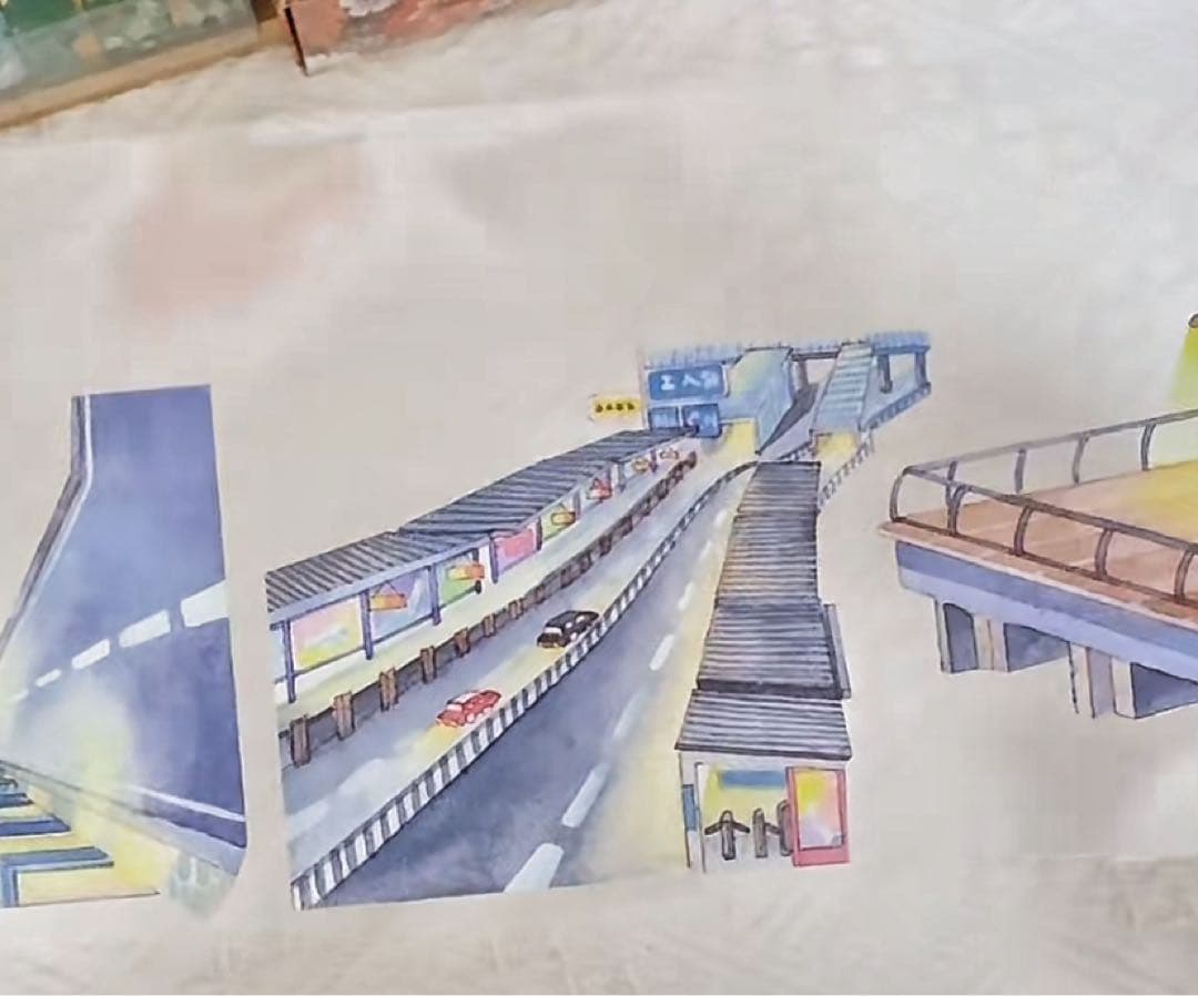 【9113】海外　マステ　5m巻　PETマスキングテープ　夜景　街景色　背景系