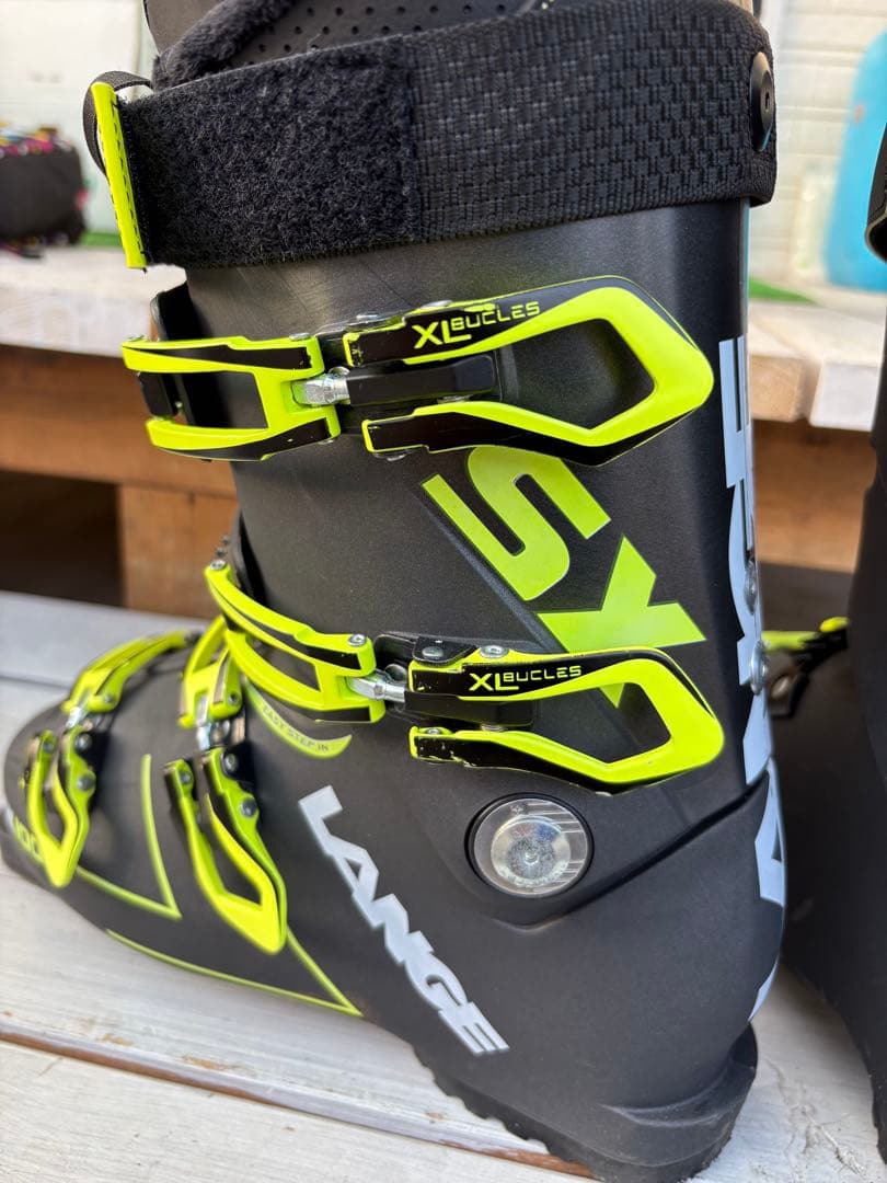 美品◎LANGE スキー用ブーツ SX100 ブラック/イエロー