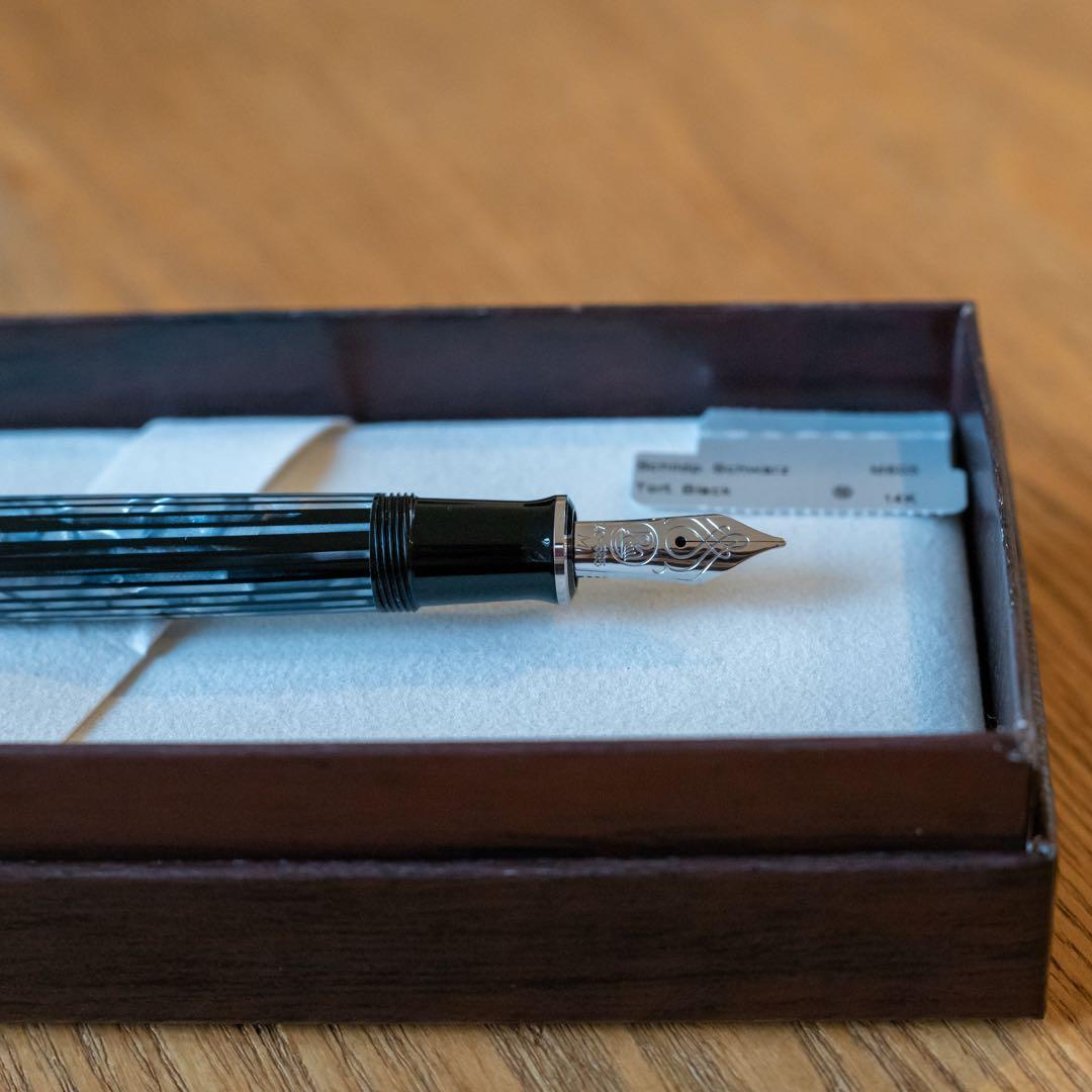 ペリカン 万年筆 M605 トータスシェルブラック 字幅M