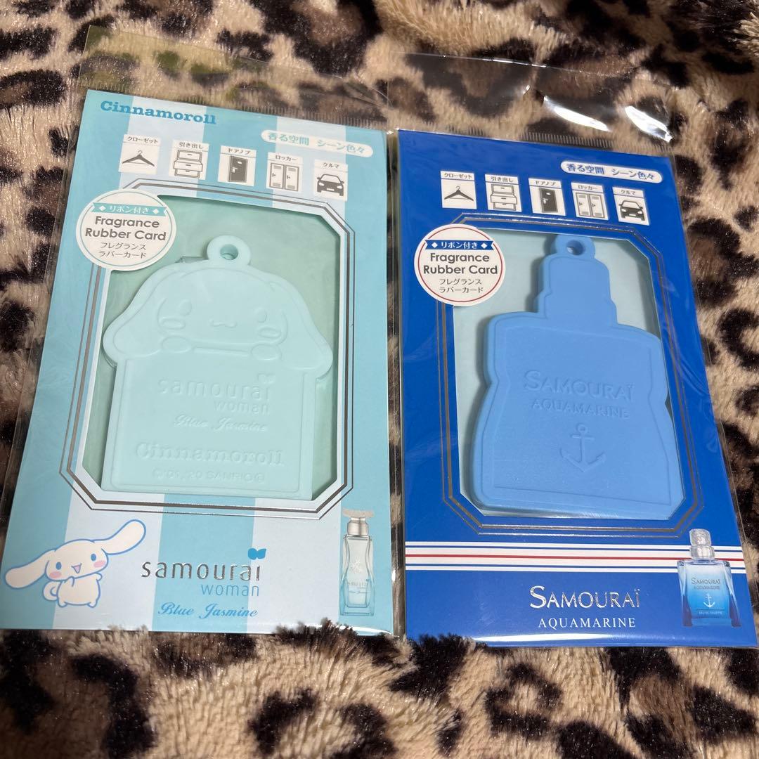 Cinnamoroll サムライウーマン　フレグランスラバーカード　2個セット