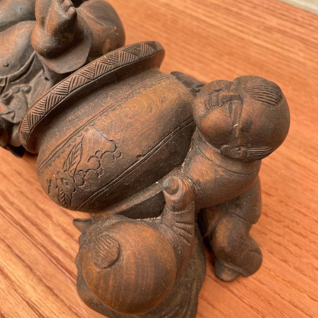 七福神　布袋尊　布袋さん　木彫