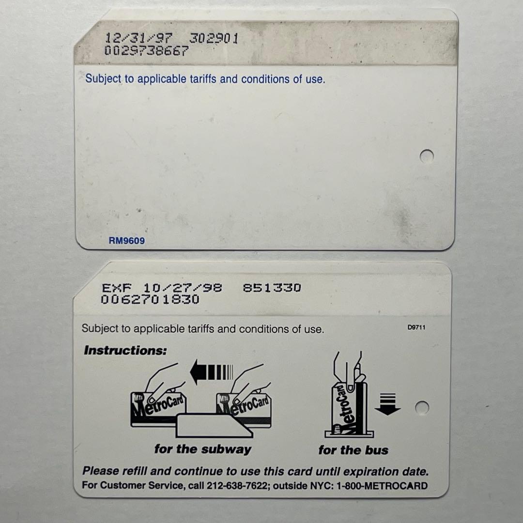 【レア】【1997】Blue MetroCard NYC Subway