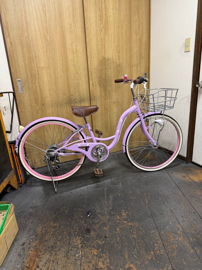 中古車　子供用自転車　Plume　24インチ　LEDオートライト　6段変速　美品
