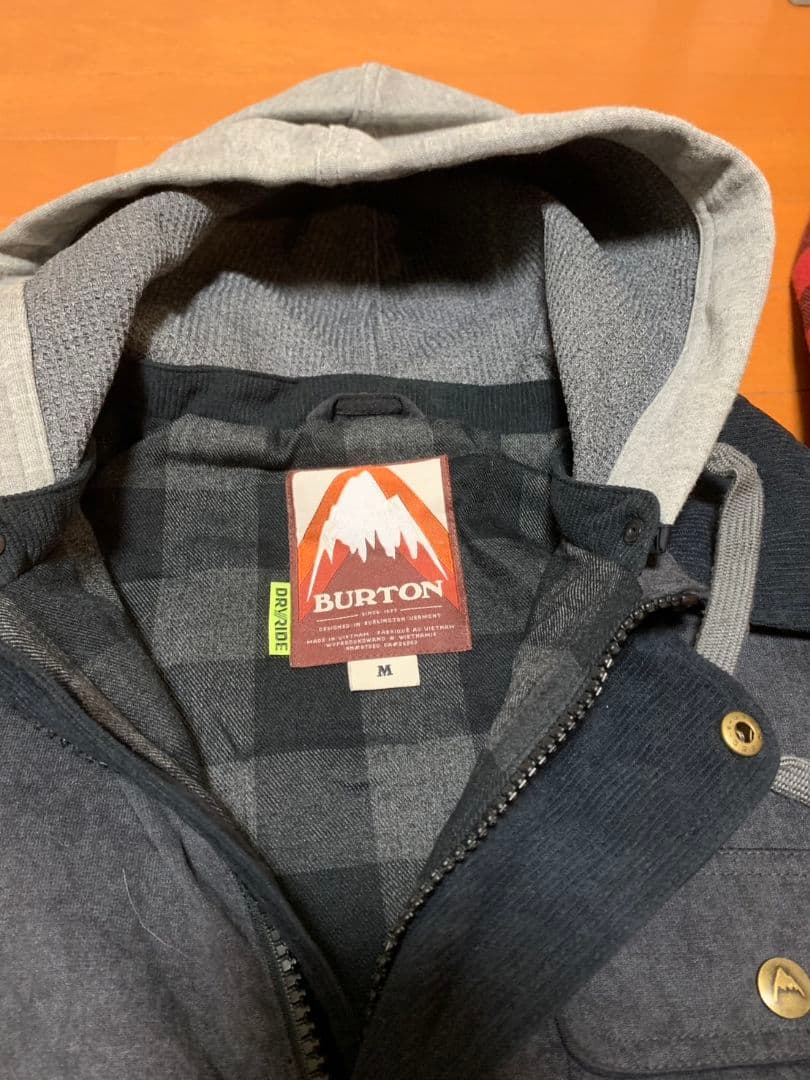 BURTON フード付きスノーボードウェア ジャケット Mサイズ