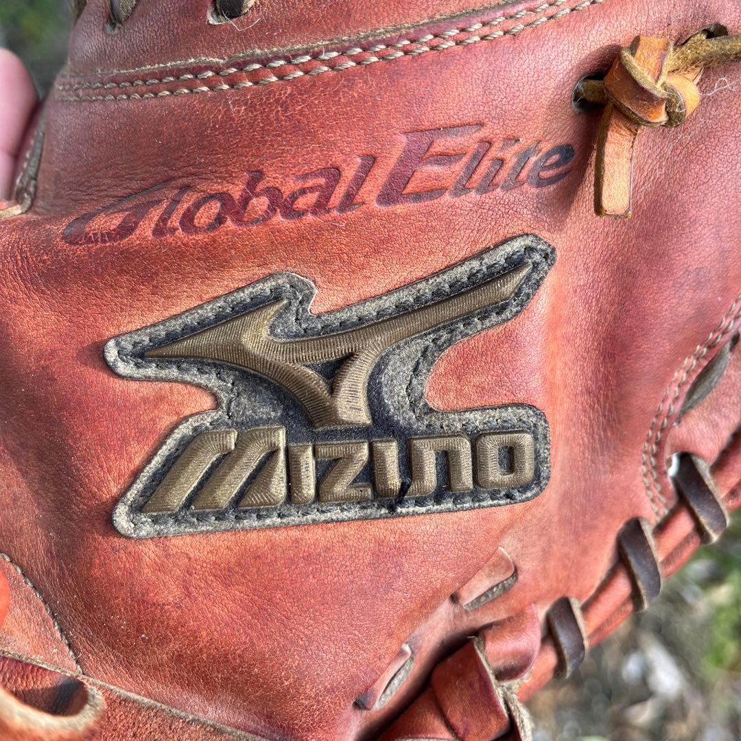 ミズノ グローバルエリートレザーグローブ ブラウン