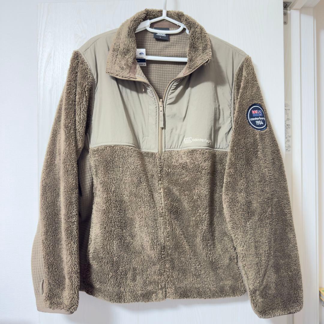 ベージュ/トープカラーのカンタベリー メンズ ボアフリース ジャケット
