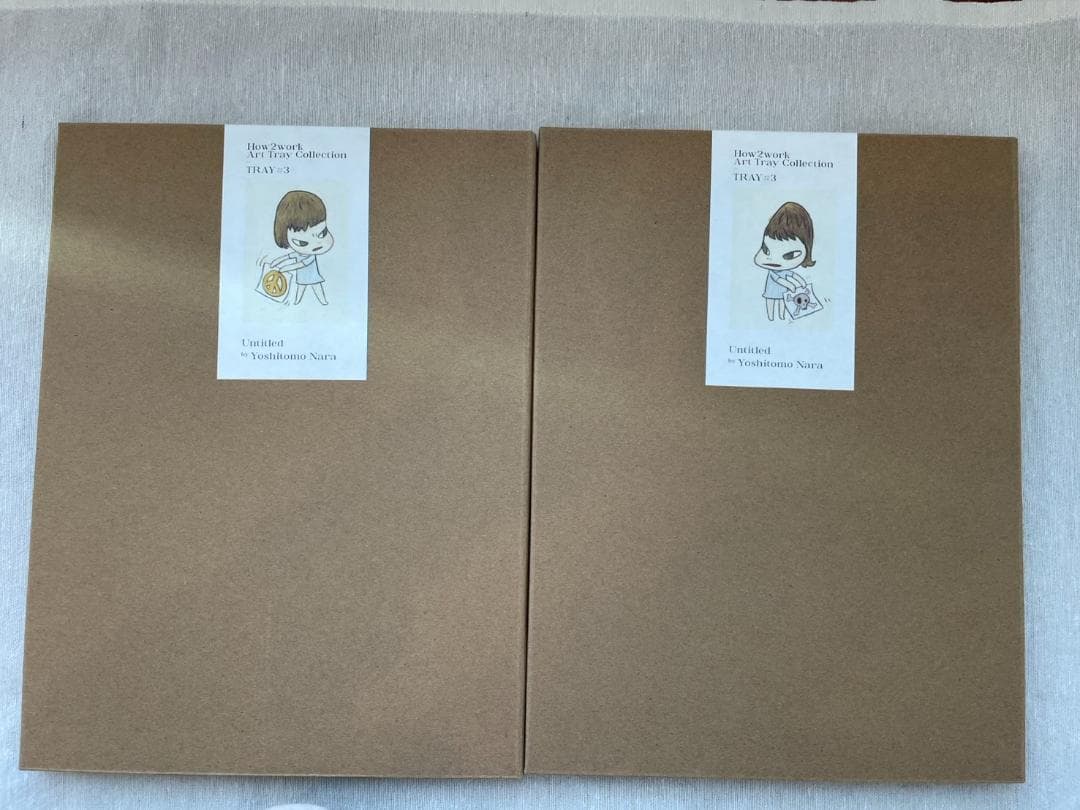 2枚セット 奈良美智　アートトレイ　Untitled 箱付き 皿 プレート