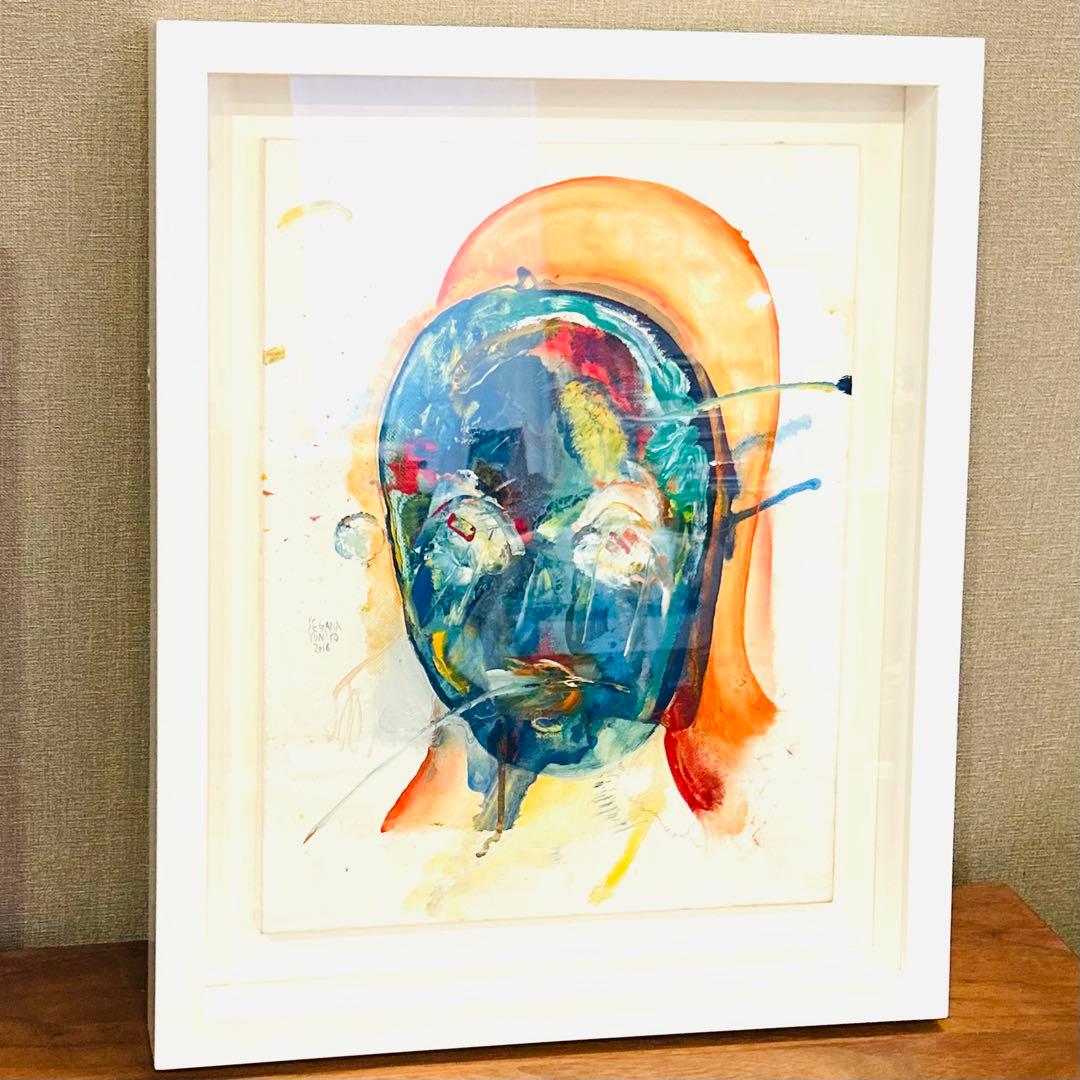 瀬川祐美子 キャンバス ミクストメディア 「景色は私の中」　サイン有