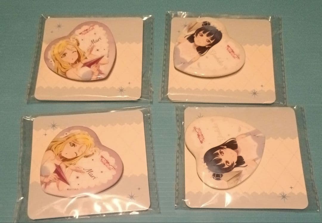 18個 全9種 ハート型缶バッジ ラブライブ サンシャイン モーリーファンタジー