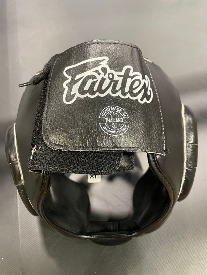 【美品】Fairtex フェアテックス ヘッドギア ヘッドガード ブラック XL