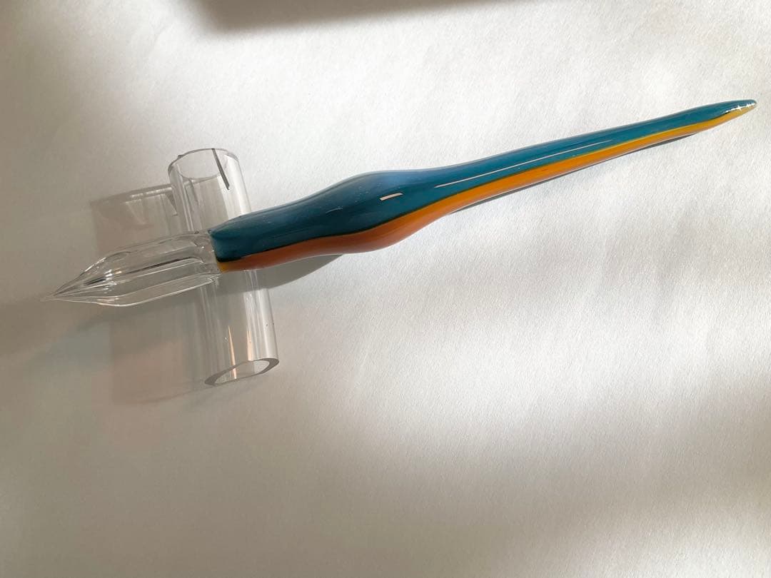 ガラス工房 aun　ガラスペン　カワセミ