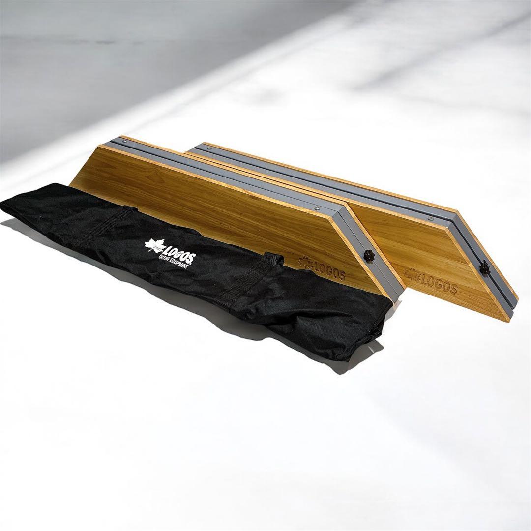 美品　Logos ロゴス　囲炉裏ウッドテーブル　専用バック付き