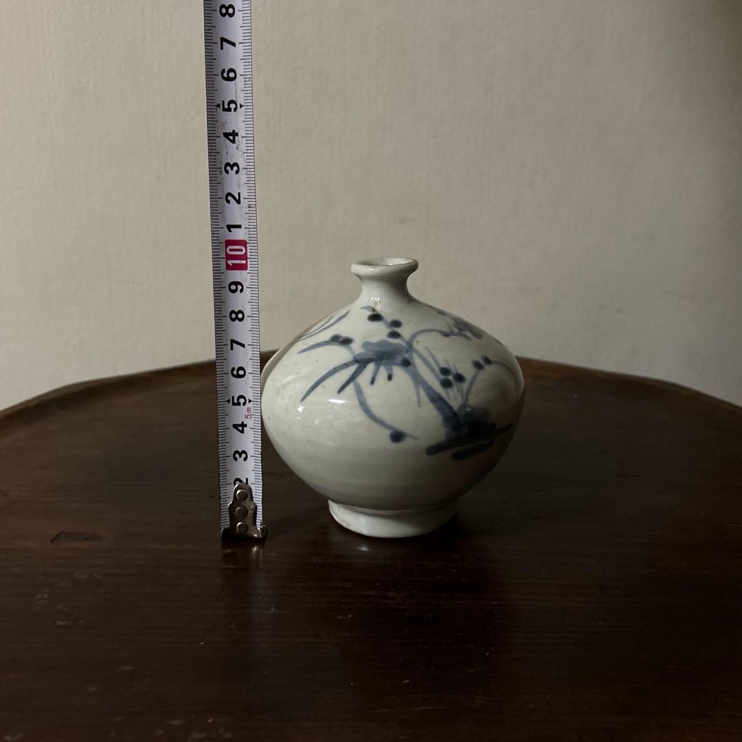 古伊万里染付油壷　⑥江戸時代　骨董　民芸　古道具　アンティーク検:白洲正子　李朝