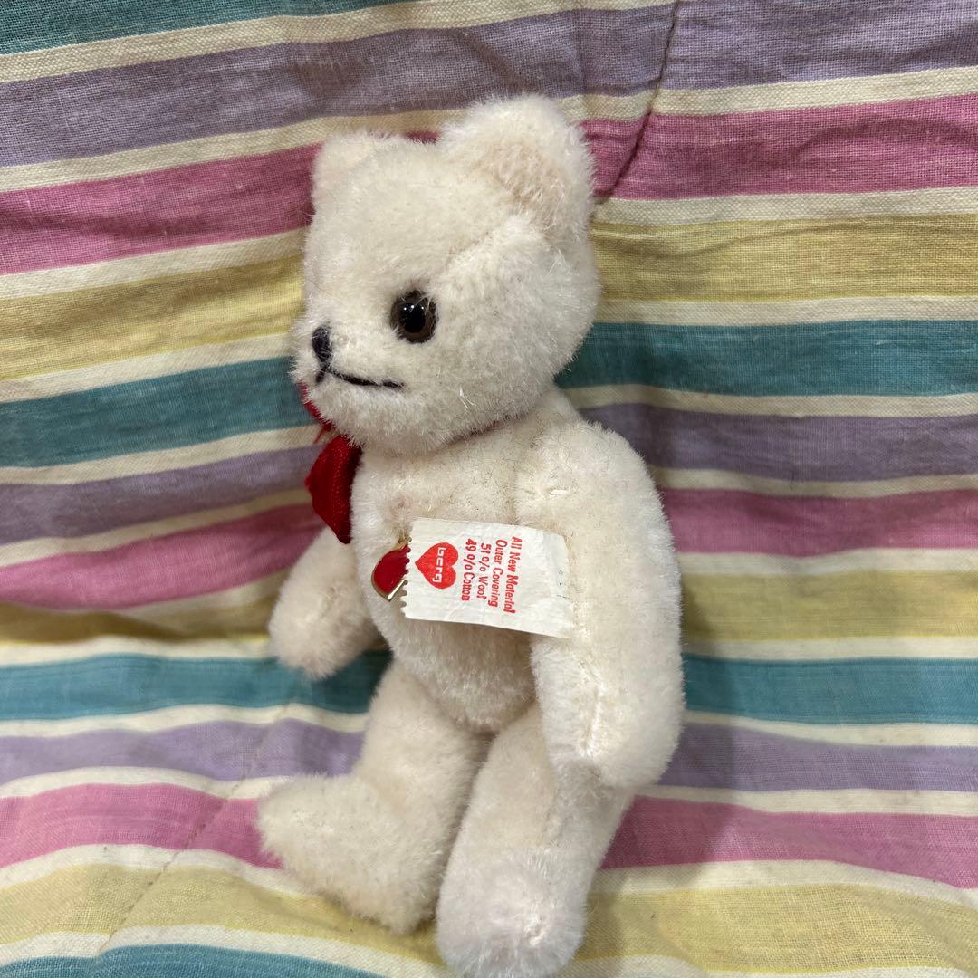 最終お値下げ　レア！タグ付き　可愛い顔のヴィンテージ　ベルグ　ホワイトベア