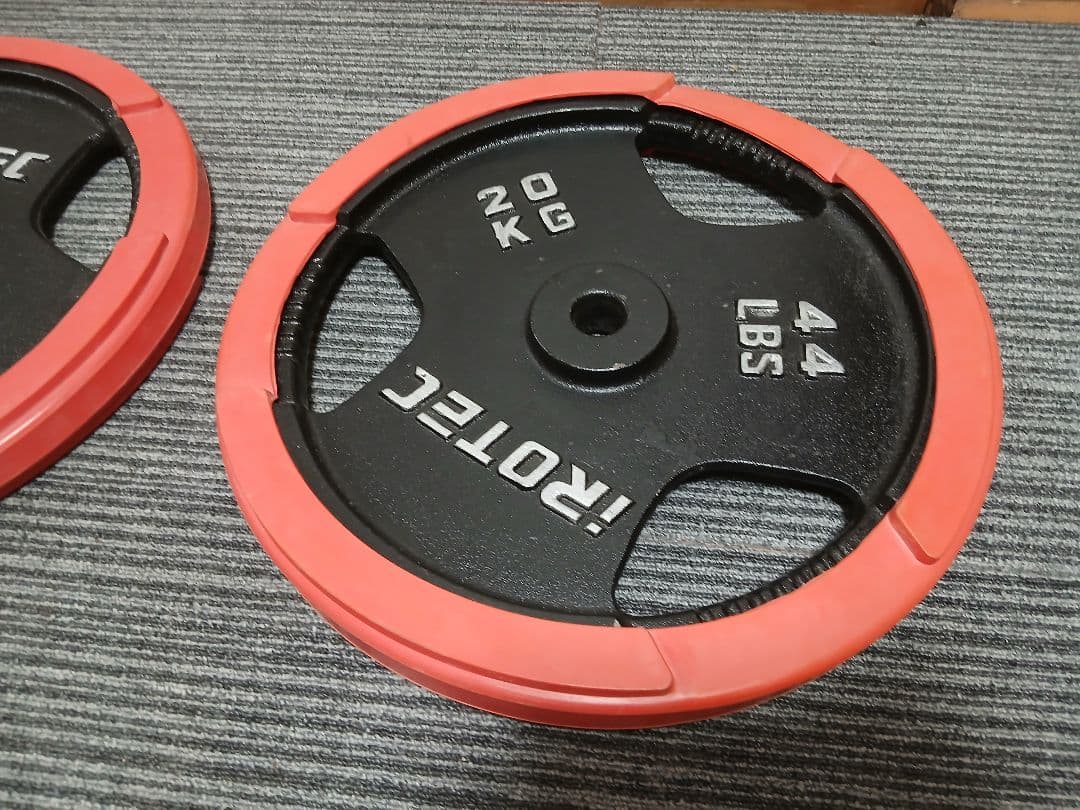② iROTEC バーベル　プレート 20kg x 1 枚