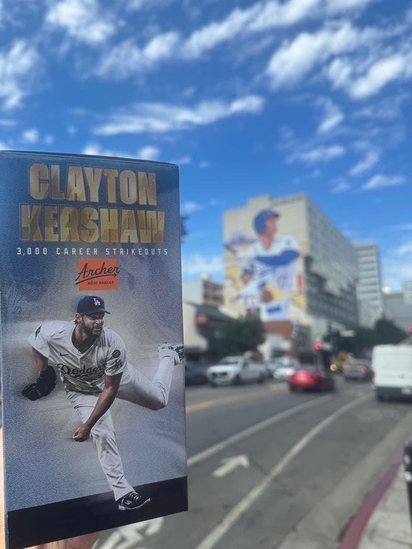 クレイトンカーショー　ボブルヘッド3,000奪三振