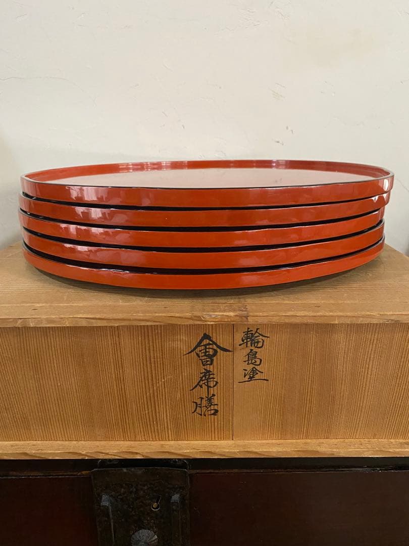 輪島塗　懐石道具　折敷　お膳　お盆　5枚