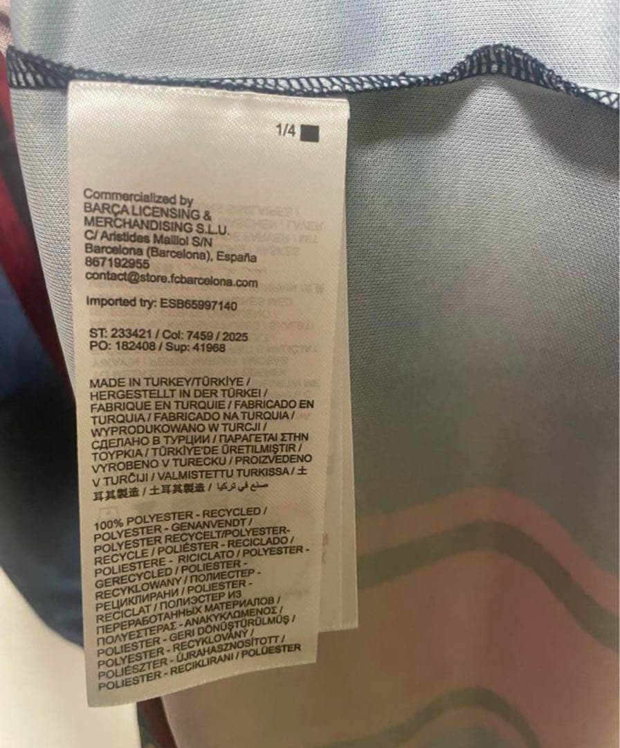 正規 バルセロナ 125周年 オーバーサイズポロシャツ ユニフォーム 24-25