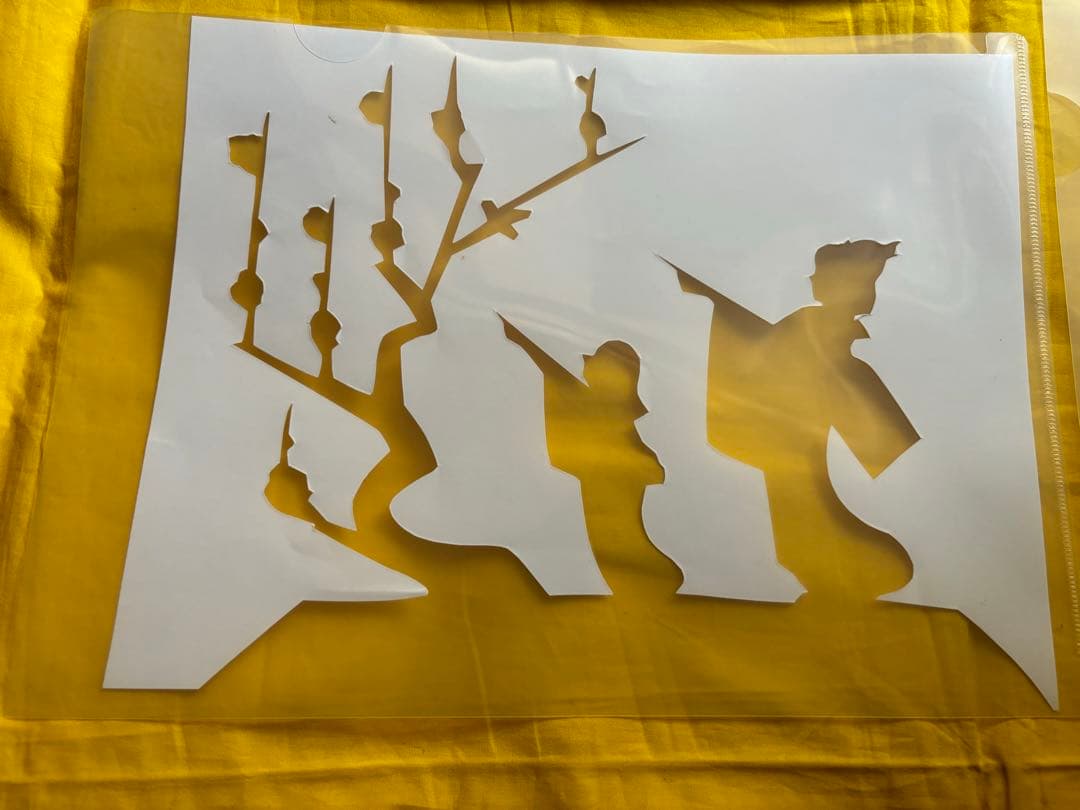 三代目林家正楽 師匠　 寄席紙切り　銘「湯島の白梅」