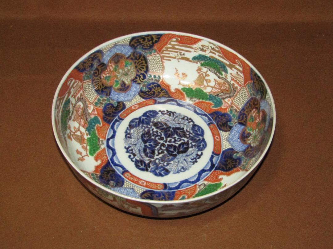 【伊万里　特大寸　丼鉢　三つ組　径３７ｃｍ　明治四十四年新調】美品