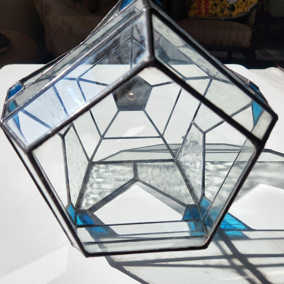 五角形　テラリウム　ステンドグラス　インテリア