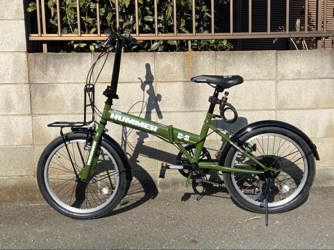 ハマー HUMMER 折りたたみ自転車　２０インチ６段ギア