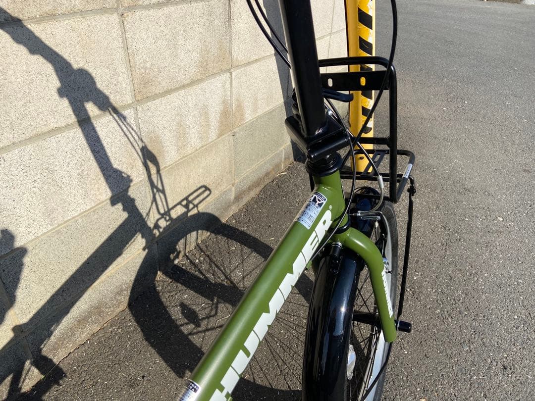 ハマー HUMMER 折りたたみ自転車　２０インチ６段ギア